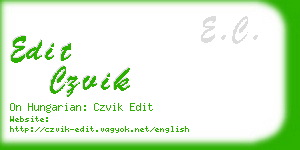 edit czvik business card